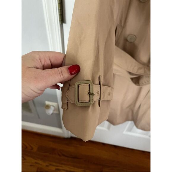 Norma Kamali Career Belted Trench in Urbane Khaki Sz M NWT - Picture 5 of 8